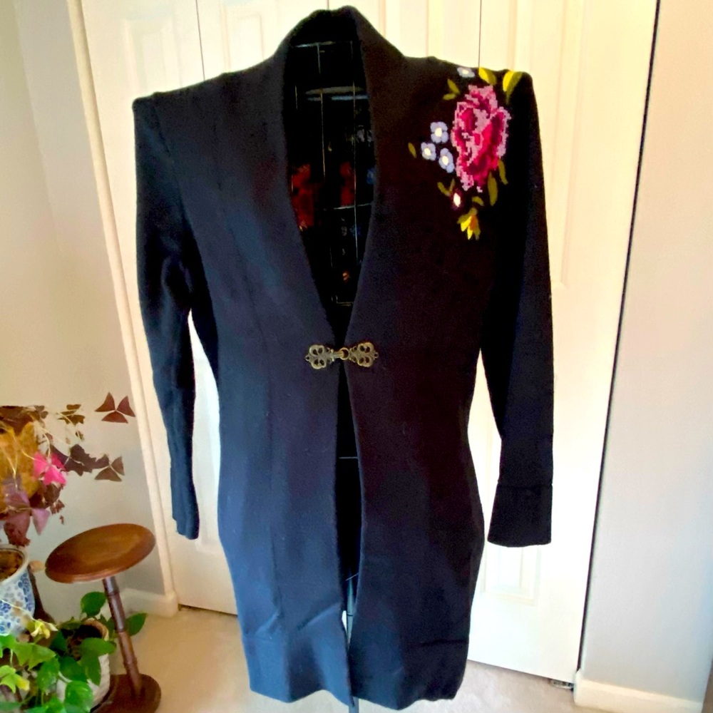 Womens Floral Cardigan